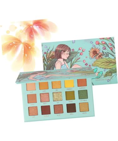 Beavorty Glitter Eyeshadow Eyeshadow Palette 1PC 15 shimmer eyeshadow glitter eye shadow highly pigmented eyeshadow bright cream eyeshadow matte 15.2*9.8cm Green - Buy Online on GoSupps.com