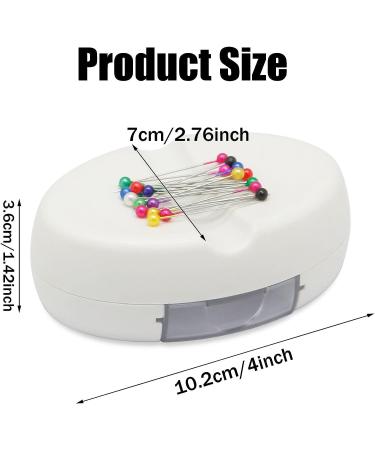YEQIN Magnetic Sewing Pincushion with 15 Plastic Pins Holder - White - Buy Online on GoSupps.com