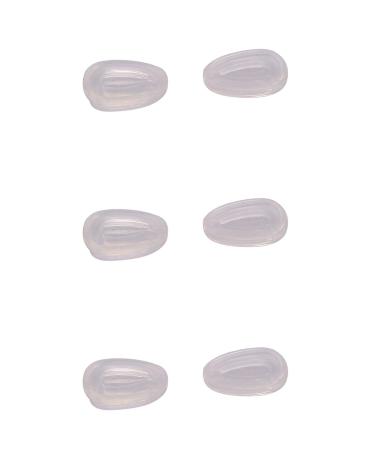 Lot of 3 Pairs NicelyFit Clear Nose Pads for Oakley Eyeglass Frames Keel Tincan Tinfoil Tailpin Caveat Feedback Holbrook Metal Tailback etc