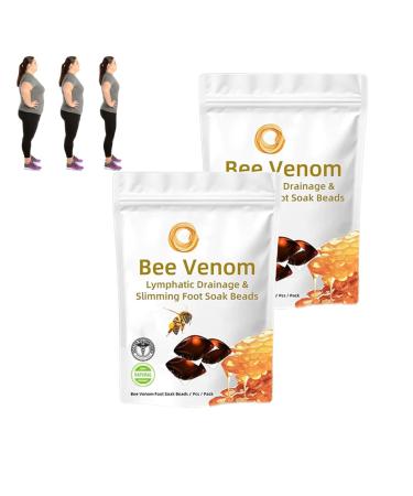 Lukmlca Bee Venom Lymphatic Drainage & Slimming Foot Soak Beads Aprolo Detoxingherbs Cleansing Foot Soak Beads Bee Venom Foot Soak Beads Body Detox Foot Soak Beads (20PCS)