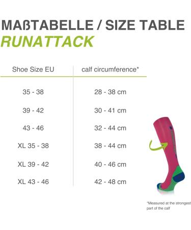 Runattack High-Performance Sport Compression Stockings - 18-21mmHg Size 39-42 Petrol | International Shipping Available - Buy Online on GoSupps.com