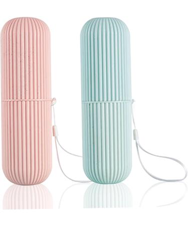 Portable Toothbrush Set with Case - 2 Pcs Travel Toothbrush Holder for Daily Use & Business - Buy Online on GoSupps.com