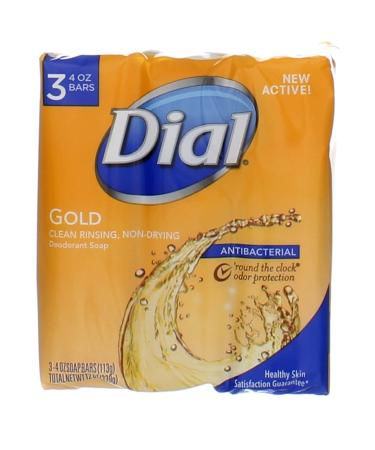 Dial Antibacterial Deodorant Soap Gold 4 Ounce 3 Bars (Pack of 4) Fresh 3 Count (Pack of 4)