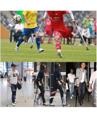 10 Stops Height Adjustable Forearm Crutches Non-Slip Walking Crutches for Adults Support After Injury Or Surgery Supports Up to 130kg/286lb (2 pcs) Journey - Buy Online on GoSupps.com
