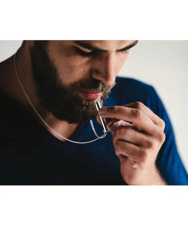 Anxiety Relief Breathing Necklace - Durable Stainless Steel Anapana Calming Necklace for Women - Stop Smoking & Meditation Practice - Black - Buy Online on GoSupps.com