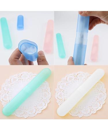 Toothbrush Travel Case 3 Pack - Compact Organizer for Business Trips & Travel - White-Beige - Buy Online on GoSupps.com