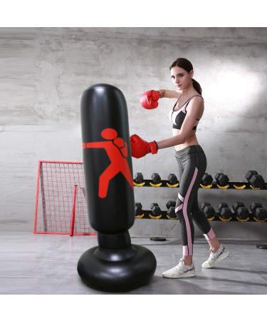 Inflatable Boxing Punching Bag for Kids/Adults - Vertical Boxing Column Tumbler Sandbags Practice Karate Training - Includes Boxing Gloves (63) - Buy Online on GoSupps.com