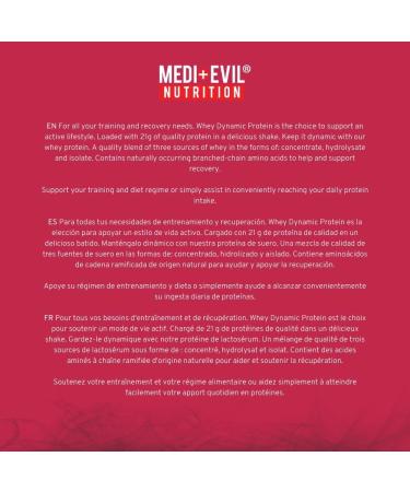 Medi-Evil Nutrition Whey Dynamic Protein Raspberry Cream Flavour 2kg 66 Servings Whey Protein Powder for Muscle Growth Vegetarian Raspberry Cream 66 Servings (Pack of 1) - Buy Online on GoSupps.com