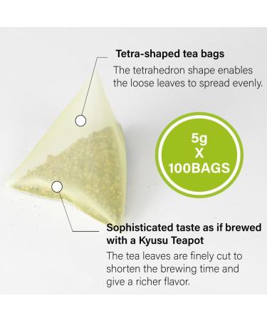 Genmaicha with Matcha Green Tea with Roasted Rice with Matcha 100 Teabags Value Pack from JAPAN | Japanese Tea KIMIKURA 2_matcha Genmaicha 5gx100bags  - Buy Online on GoSupps.com