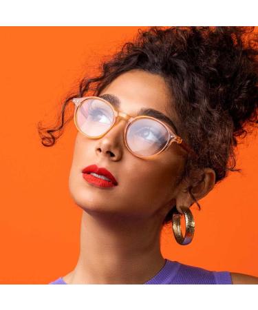 Contacta Jelly Reading Glasses for Men & Women - Semi-Transparent Blue +3.50 Diopters Flexible Sticks Includes Glasses Case - Buy Online on GoSupps.com
