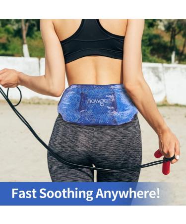 NEWGO Hot Cold Therapy Ice Pack for Back Pain Relief - Sciatic Nerve, Tailbone, Lower Back Injuries - Blue, 1 Pack - Buy Online on GoSupps.com