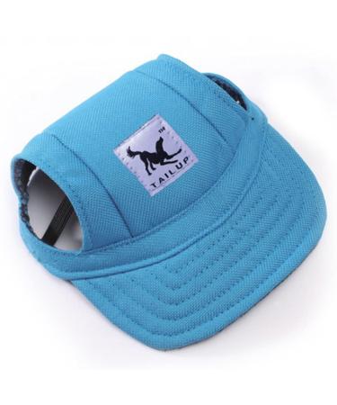 Baseball hat Small dogs dog cap with ear holes baseball summer baseball cap adjustable dog hat puppy sport cap sun protection sun hat cat hat pet pet cap outdoor (m blue) m blue