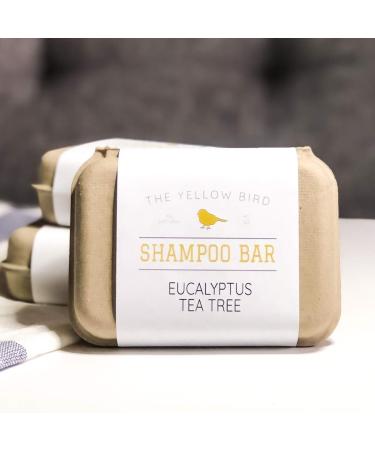 Yellow Bird Eucalyptus Tea Tree Shampoo Bar - All Natural & Organic, Vegan, Sulfate Free, Color Safe, Zero Waste - Buy Online on GoSupps.com