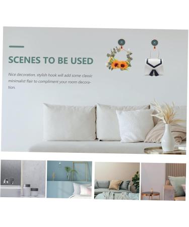 Alipis 8 Pcs Hook up Wall Mount Clothes Rack Punch- Hooks Robe Adhesive Wall Hook Call Hook Rack 6X4X1CMx2pcs Greenx2pcs - Buy Online on GoSupps.com