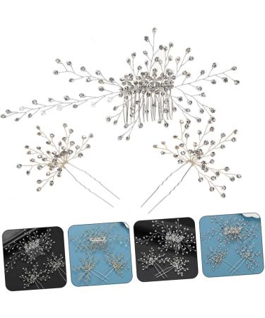 FRCOLOR 3 Sets Bridal Headwear Pearl Tiara Rhinestone Hair Headpiece Bridal Hair Accessories Diamond Headpiece Wedding Hair Clip Pearl Hair Clip Comb Bridesmaid Rhinestones Zinc Alloy - Buy Online on GoSupps.com