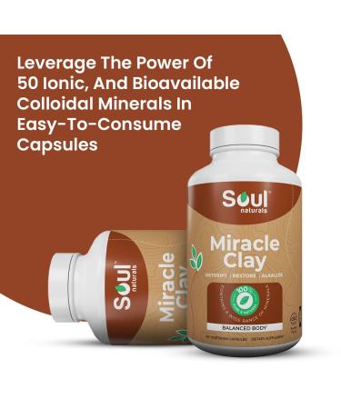 Calcium Bentonite Clay Capsules and Powder for Skin Glow & Toxin Removal (50 Minerals) - Buy Online on GoSupps.com