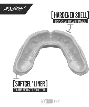 2 Pack Nxtrnd Rush Sports Mouth Guard for Boxing, MMA, Football - Black & White Fangs - Adult & Youth Sizes - Buy Online on GoSupps.com