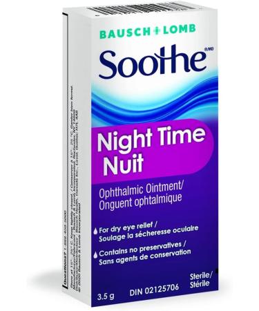 Bausch + Lomb Soothe Night Time Ophthalmic Dry Eye Ointment Lubricant Relief for Dry Eyes Nighttime Dry Eye Relief Preservative Free 3.5g - Buy Online on GoSupps.com