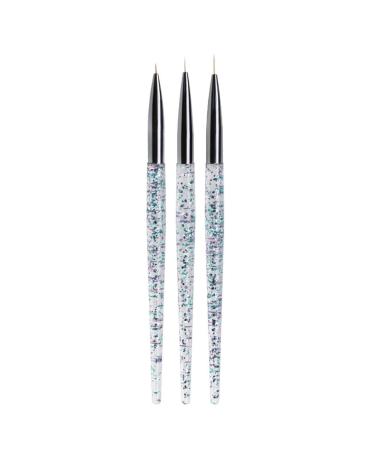 3 Pcs Sets Nail Art Brush Tool Drawing Line Pen Nails Design Painting Brush Dotting Tools