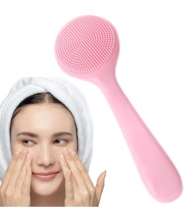 Facial Cleansing Brush - Silicone Face Skin Scrubbers Scrub Pad Manual Facial Cleansing Brush Skin Friendly Waterproof Face Cleaning Scrubber Pink - Buy Online on GoSupps.com