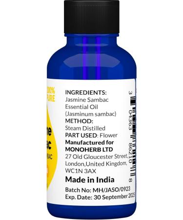 Jasmine Sambac Essential Oil 15 ml | Pure & Natural Aromatherapy | International Shipping - Buy Online on GoSupps.com