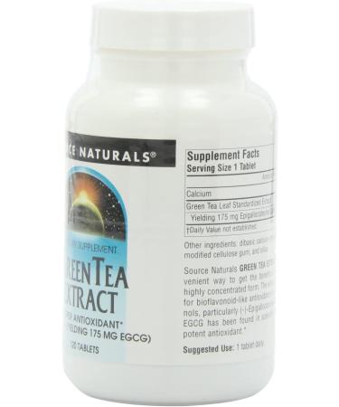 Source Naturals Green Tea Extract 500 mg - 120 Tablets | Antioxidant Support - Buy Online on GoSupps.com