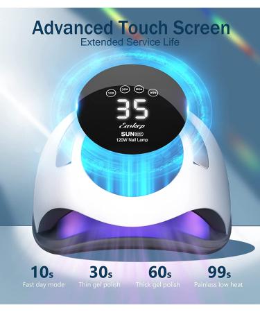 Easkep 120W UV Nail Lamp - Professional Portable UV LED Nail Dryer for Gel Nail Polish - Faster Curing Lamp for Home and Salon Use (Black) - Buy Online on GoSupps.com