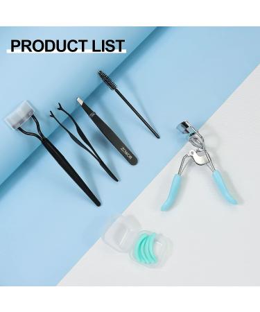 Zowor Eyelash Curler with Comb and Brush - Curved Lash Curler with 5 Silicone Refill Pads for Natural and Long-Lasting Curl - Perfect Make Up Gift for Women - Buy Online on GoSupps.com
