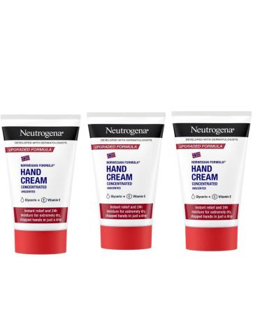 Home & Hatch Neutrogena Hand Cream with Norwegian Concentrated Hand Cream, Unscented, 50 ml (Pack of 3)