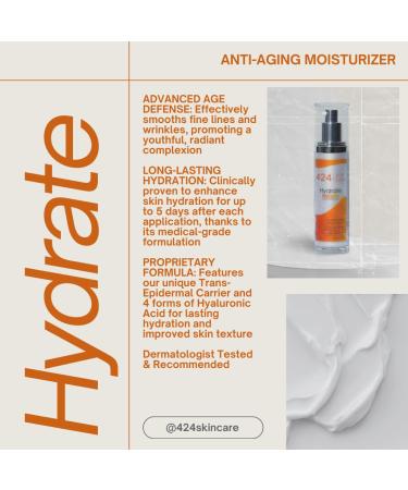 Age Defense Hydrate - Dermatologist Recommended Anti-Aging Moisturizer with Hyaluronic Acid | Clinically Proven 1.8 oz | Shop Internationally - Buy Online on GoSupps.com