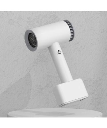 Cordless Hair Dryer Hot & Cold Air Wireless Compact Rechargeable Lithium Battery Blow Dryer for Kids Summer Indoor and Outdoor Travel White