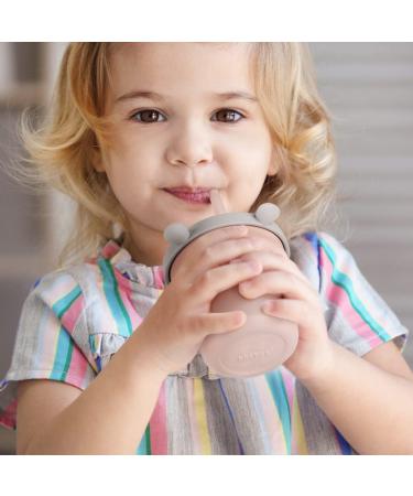 Haakaa Jolly Hippo Baby Straw Cup - Food Grade Silicone Sippy Cup for Infant 6+ Months | BPA Free Training Cup for Toddlers - Bluestone - Buy Online on GoSupps.com