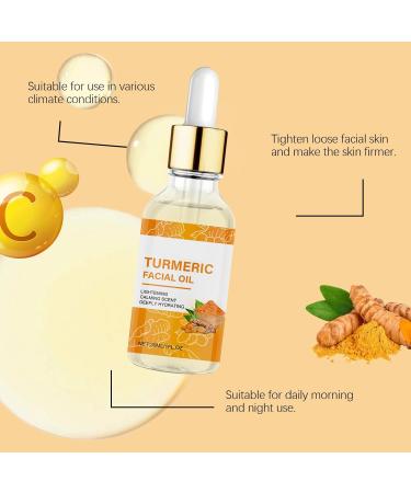 WRANBAO Turmeric Oil Facial Serum Firming Turmeric Skin Oil Vitamin Lightening Serum Moisturizes and Brightens Skin AntiAging Facials for Women and Men 6 Pack 6 Pack - Buy Online on GoSupps.com