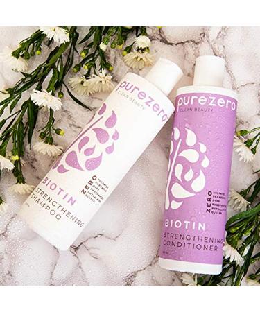 Purezero Biotin Shampoo & Conditioner Set - Volumizing Anti-Thinning Formula for Fuller Hair - Vegan & Cruelty-Free - Ideal for Color-Treated Hair - Buy Online on GoSupps.com