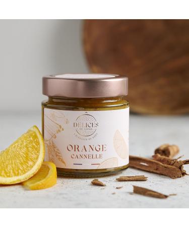 O D lices de Lucas D lices de Lucas Orange & Cinnamon Jam 60% Fruits Handcrafted and Made in France Glass Jar 230 g French Gastronomy