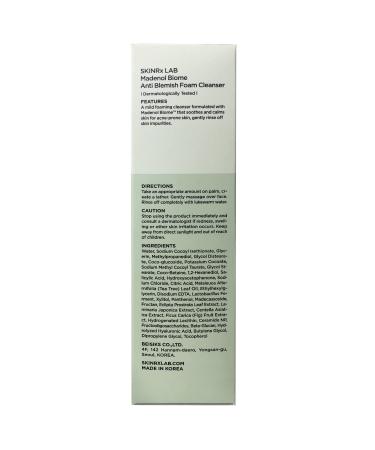 SKINRxLAB Madenol Biome Anti Blemish Foam Cleanser - BHA Face Wash for Acne and Redness Control - Oil Control Deep Cleaning Cleanser - 6.76 fl.oz - Buy Online on GoSupps.com