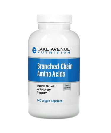 Lake Avenue Branched-Chain Amino Acids Nutrition - Featuring L-Leucine L-Isoleucine & L-Valine - Supports Muscle Growth & Recovery 240 Veggie Capsules