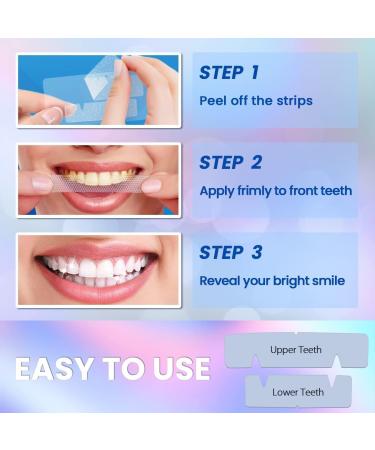 Teeth Whitening Kit: 5D White Strips for Smoking Coffee Stains | 14 Sets, 28pcs | Home Tooth Whitening with Mint Flavored Strips - Buy Online on GoSupps.com