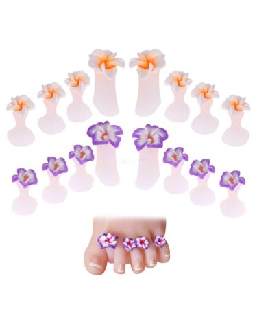 Toe Separator 16Pcs Silicone Flower Design Toe Separators for Nail Varnish Guards Pedicure Tool Suitable for Nail Art and Pedicures Toe Spacers for Nail Varnish Ideal for DIY Nail Art
