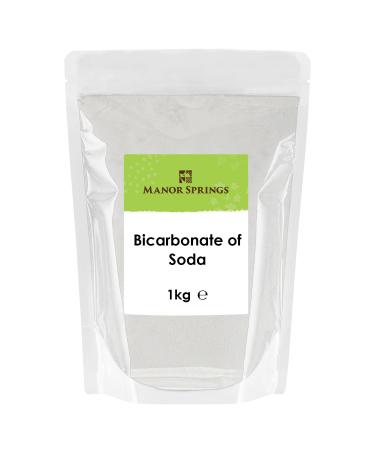 Baking Soda Sodium Bicarbonate 1kg by Manor Springs - Pure Baking Soda for Baking Cleaning Bath Bombs - Buy Online on GoSupps.com
