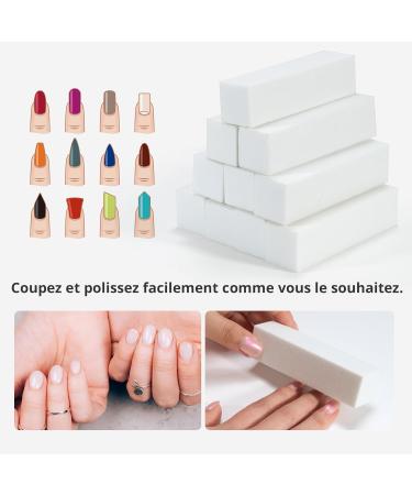 Set of 10 Nail Buffer Blocks Nail Art Tips Tool Professional Polishing File for Sanding Acrylic or Natural Gel Nails 4 Washable Sides for Manicure - Buy Online on GoSupps.com