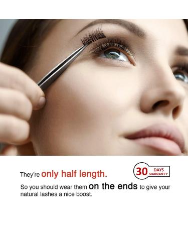 Half Eye No Glue Magnetic Eyelashes - Natural Look, Reusable False Lashes with 2 Magnets & Applicator - 1 Count - Buy Online on GoSupps.com
