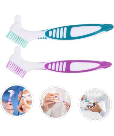 Plafope 2-Piece Denture Cleaning Brush Set - Prothesis Toothbrush for Optimal Oral Hygiene - Buy Online on GoSupps.com