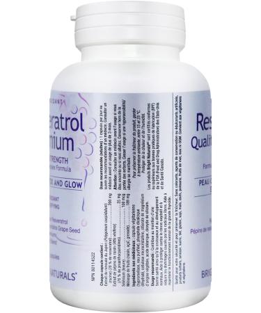 Bright Naturals Extra-Strength Reseveratro Grape Seed Selenium and Mix Fruit 60 Capsules Antioxidant Support - Buy Online on GoSupps.com
