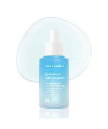 Face Republic Hydro Boost Solution Serum 45mL | Hyaluronic acid | Hydrating & Refining for Dry skin | Anti-wrinkle | No Artificial Fragrance | Cruelty-Free | Daily Korean Skin Care