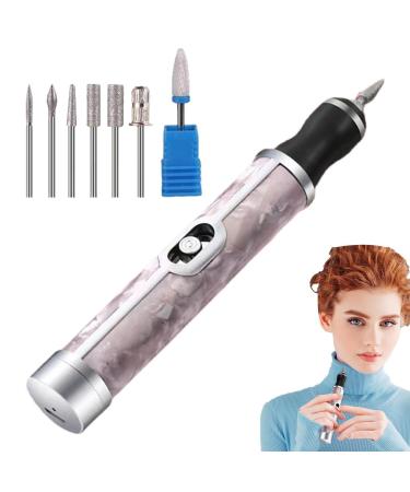 SILULCM Nail Grinder for Human - Electric Nail Drill - Professional 4 Speeds Electric Nail File for Thick Toenails Nail Polishing Nursing Peeling Removing Grinding Edge Shaping Pink