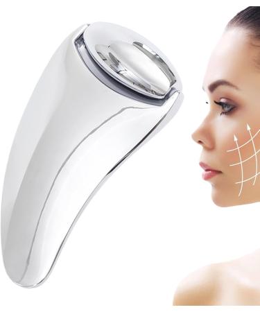 Manual Face Roller Guasha Face Roller - Metal Face Sculpting Tool | Beauty Roller for Women Facial Firming Tool for Neck Chin Eyes Cheekbones and Brake Silver Scraper Board + Silver Roller - Buy Online on GoSupps.com