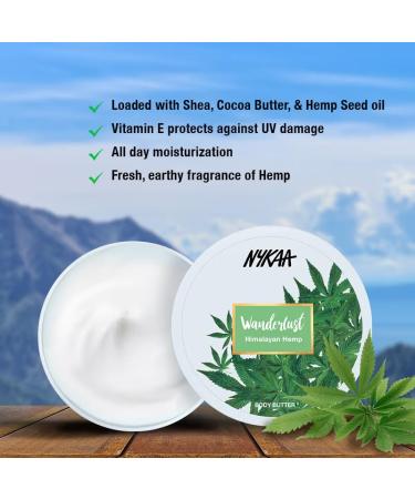 Nykaa Naturals Wanderlust Body Butter - Himalayan Hemp for Women | 6.7 oz | Hydrating Body Cream - International Shipping Available - Buy Online on GoSupps.com