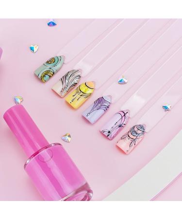 Zeonhei 400-Piece Nail Art Tip Ring Set - Transparent Nail Polish Display & Practice Color Field Sticks for DIY Nail Art & Salon Use - Buy Online on GoSupps.com