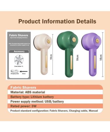 Electric Fabric Shaver & Lint Remover - USB Rechargeable Six Knife Net - Remove Hair Balls & Fuzz - Perfect for Sweaters & Clothing (Color: C - Buy Online on GoSupps.com